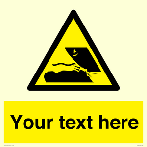 Custom Warning submerged objects in watercraft areas